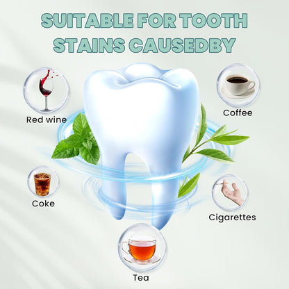 Natural Whitening Tooth Powder - Mint & Coconut, Fresh Breath, Dentist Approved, for Sensitive Teeth