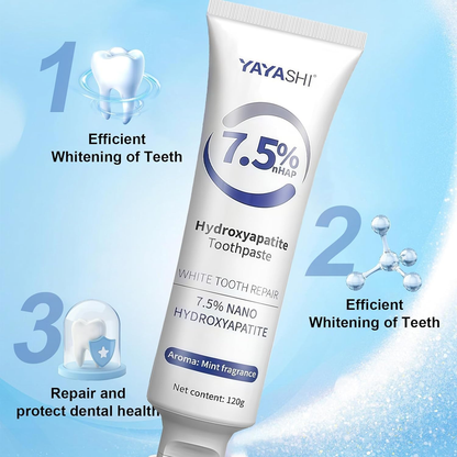 YAYASHI 7.5% Hydroxyapatite Toothpaste for Enamel Protection and Tooth Strengthening